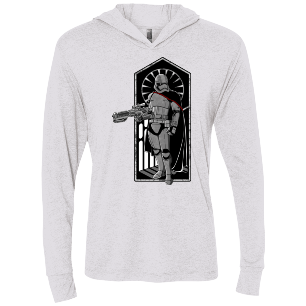 T-Shirts Heather White / X-Small Captain Triblend Long Sleeve Hoodie Tee