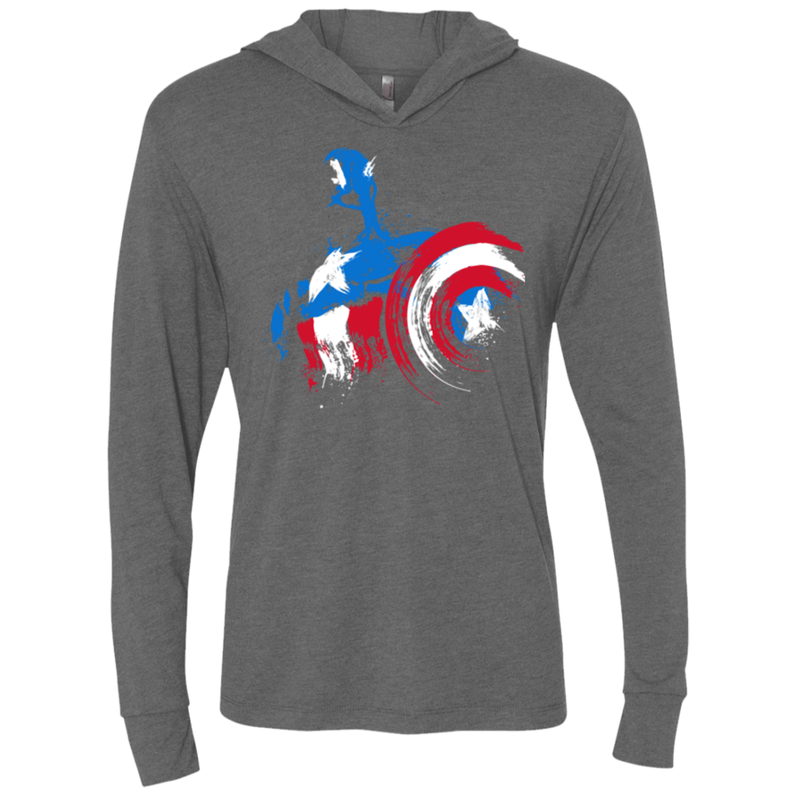 T-Shirts Premium Heather / X-Small Captain Triblend Long Sleeve Hoodie Tee