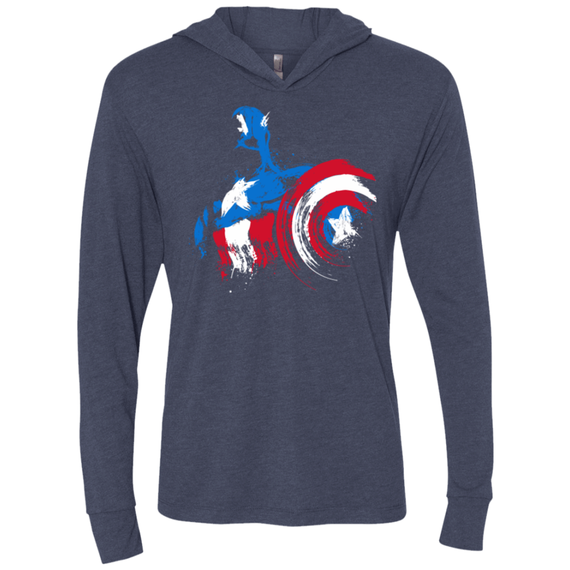 T-Shirts Vintage Navy / X-Small Captain Triblend Long Sleeve Hoodie Tee