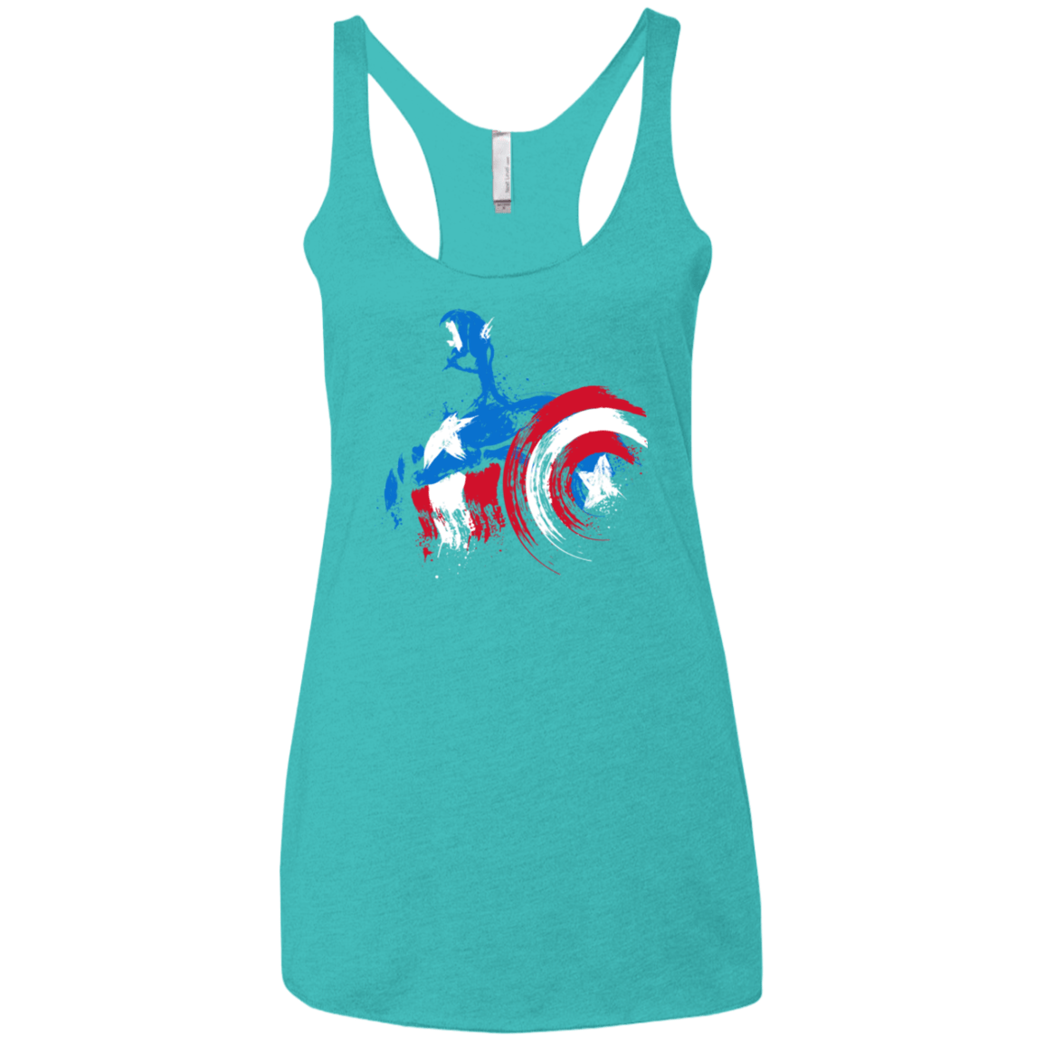 T-Shirts Tahiti Blue / X-Small Captain Women's Triblend Racerback Tank