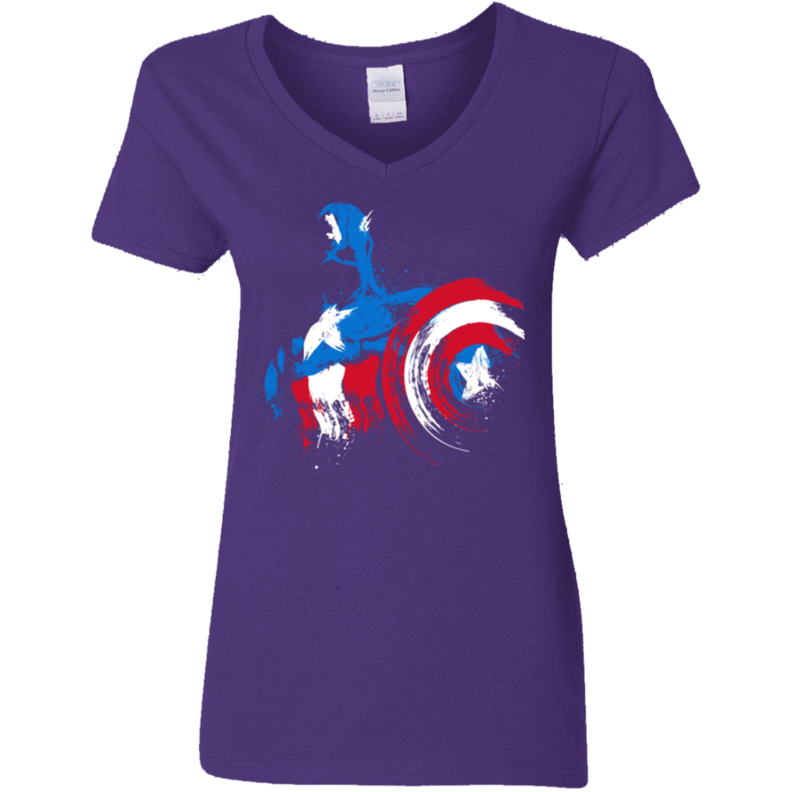 T-Shirts Purple / S Captain Women's V-Neck T-Shirt