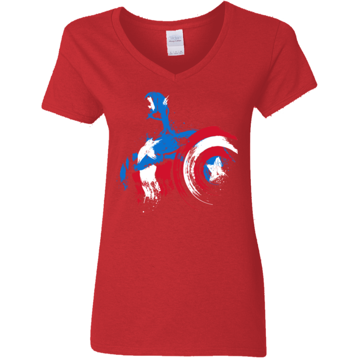 T-Shirts Red / S Captain Women's V-Neck T-Shirt
