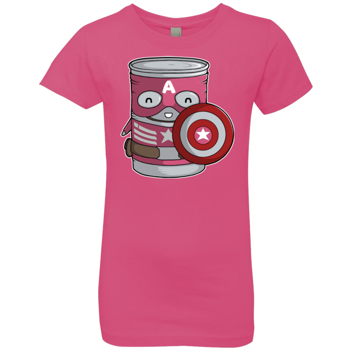 T-Shirts Hot Pink / YXS CapTin America Girls Premium T-Shirt
