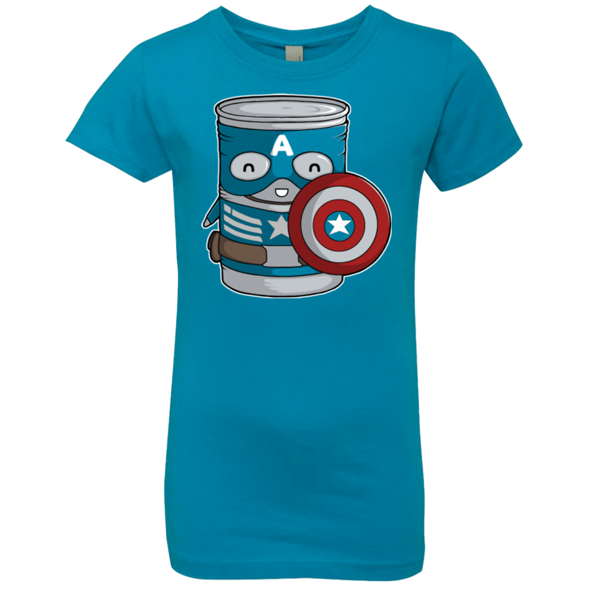 T-Shirts Turquoise / YXS CapTin America Girls Premium T-Shirt