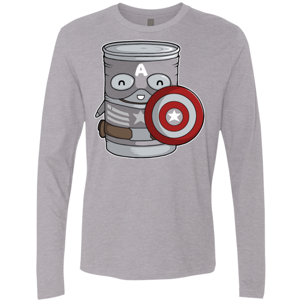 T-Shirts Heather Grey / Small CapTin America Men's Premium Long Sleeve