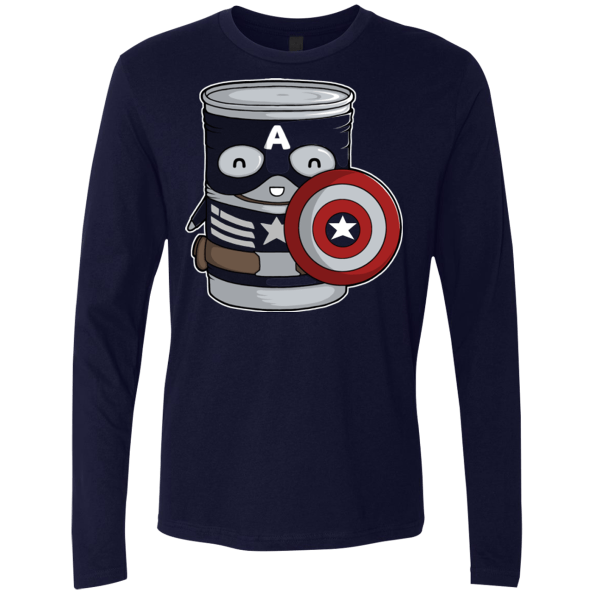 T-Shirts Midnight Navy / Small CapTin America Men's Premium Long Sleeve