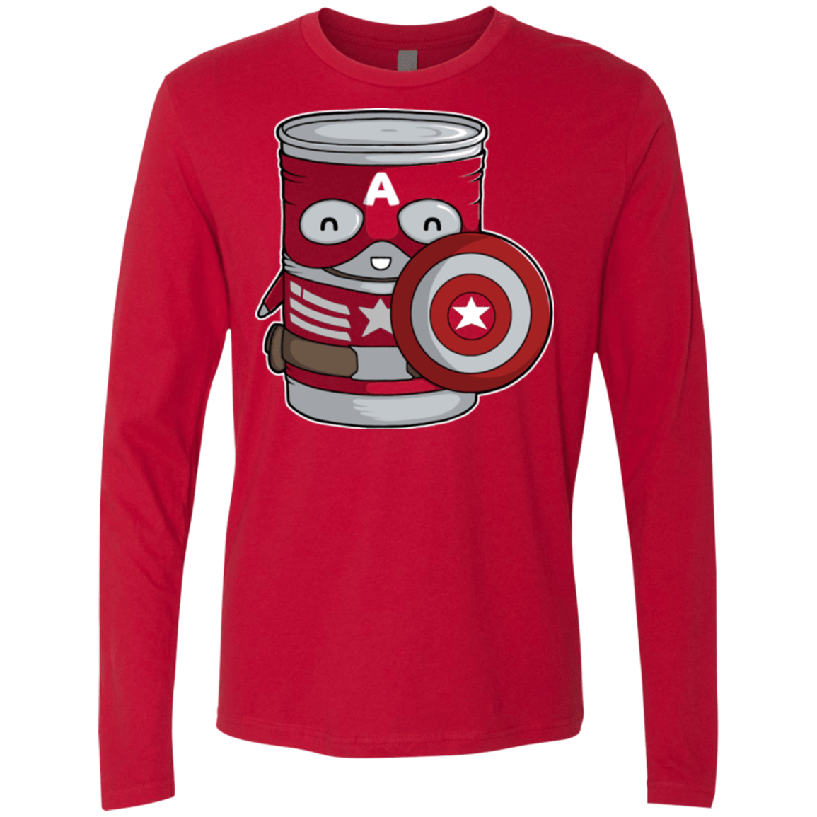 T-Shirts Red / Small CapTin America Men's Premium Long Sleeve