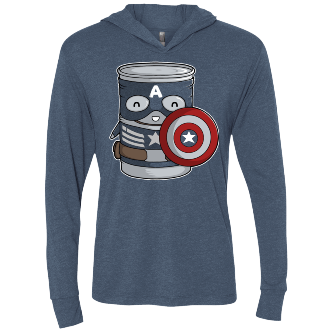 T-Shirts Indigo / X-Small CapTin America Triblend Long Sleeve Hoodie Tee
