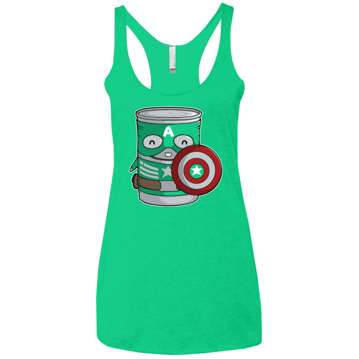 T-Shirts Envy / X-Small CapTin America Women's Triblend Racerback Tank