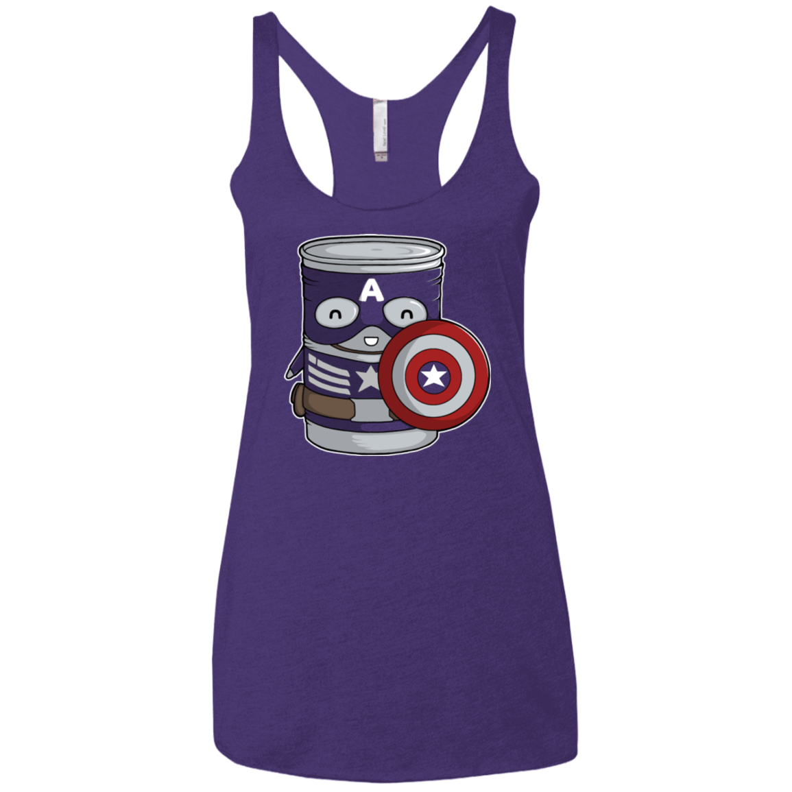 T-Shirts Purple / X-Small CapTin America Women's Triblend Racerback Tank