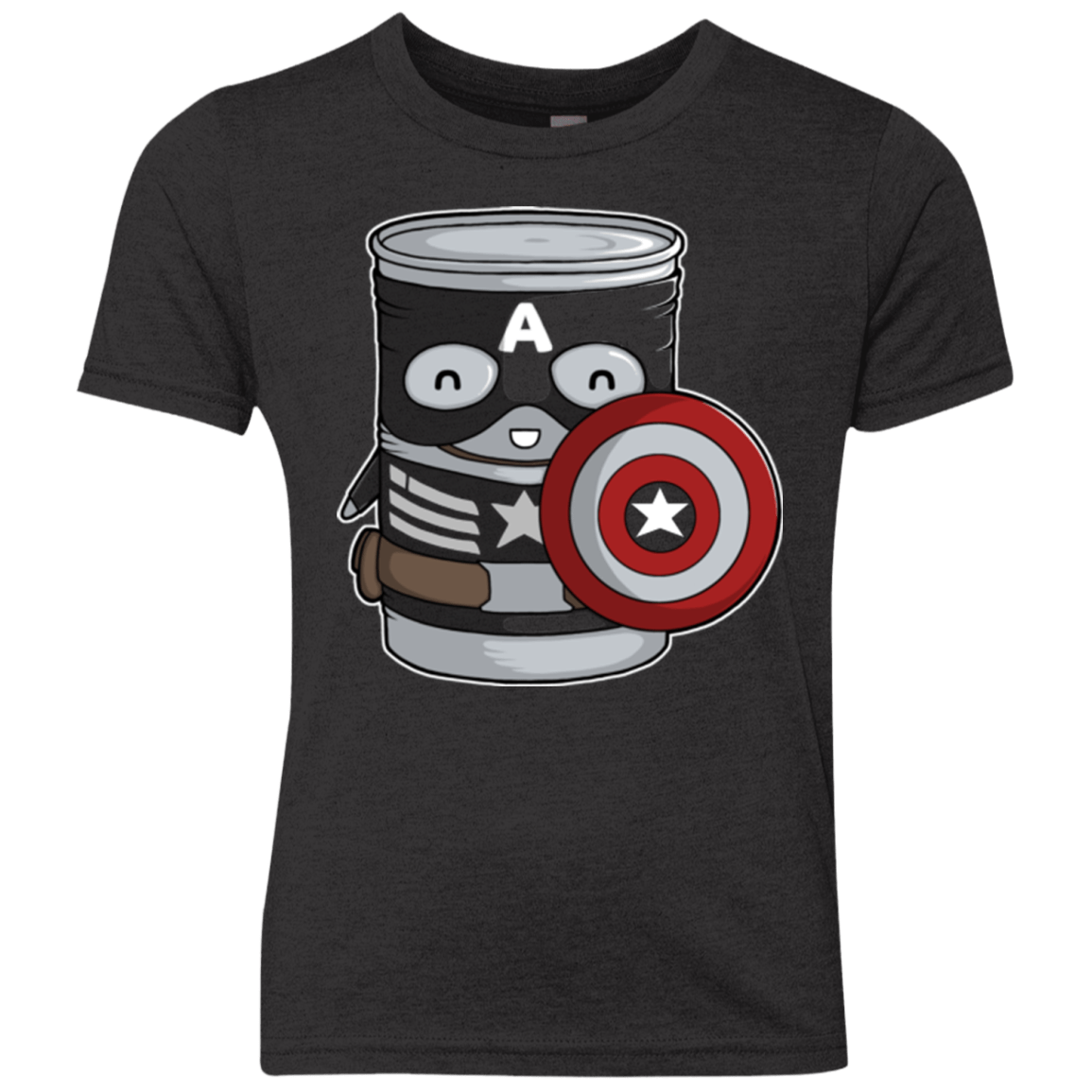 T-Shirts Vintage Black / YXS CapTin America Youth Triblend T-Shirt