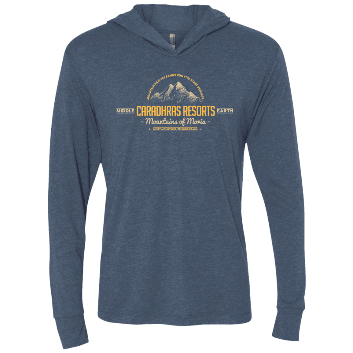 T-Shirts Indigo / X-Small Caradhras Resorts Triblend Long Sleeve Hoodie Tee