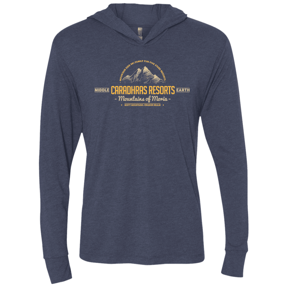 T-Shirts Vintage Navy / X-Small Caradhras Resorts Triblend Long Sleeve Hoodie Tee