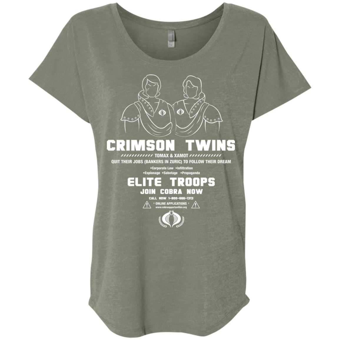 T-Shirts Venetian Grey / X-Small Career Opportunities Triblend Dolman Sleeve