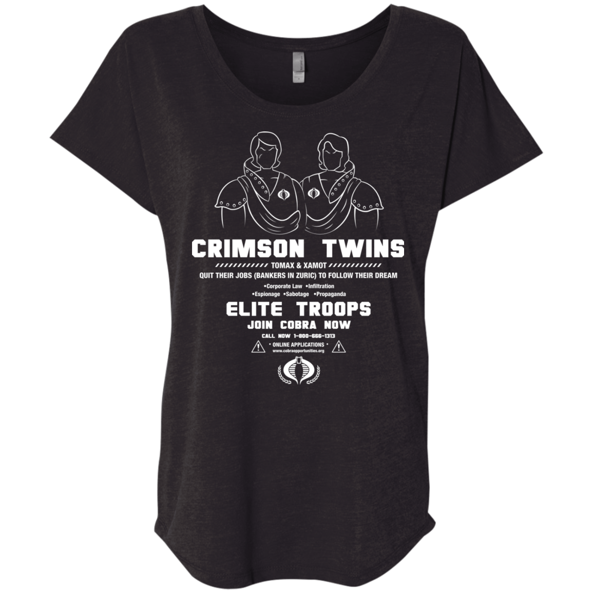 T-Shirts Vintage Black / X-Small Career Opportunities Triblend Dolman Sleeve