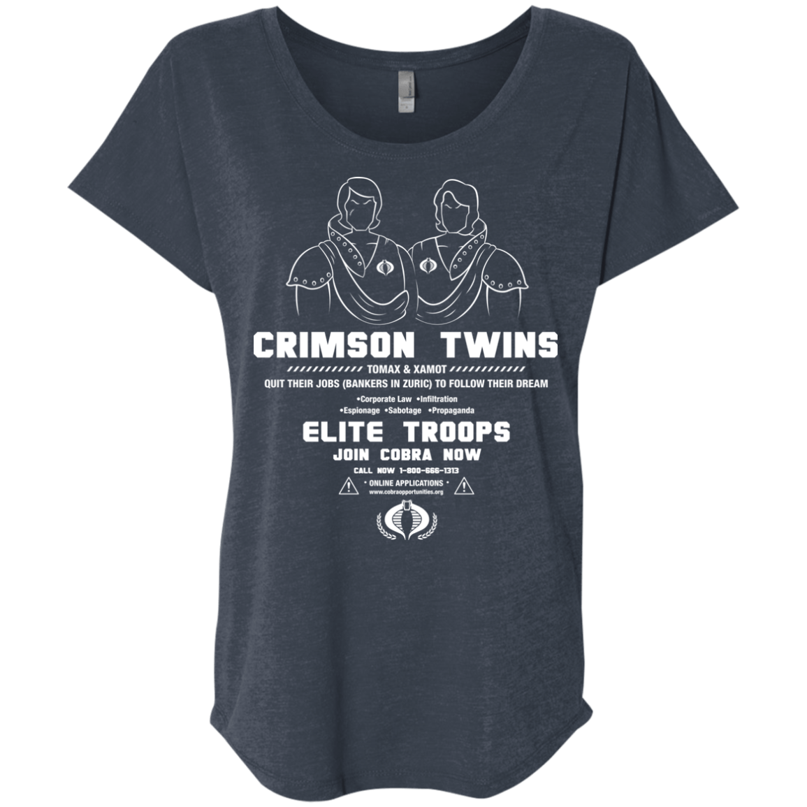 T-Shirts Vintage Navy / X-Small Career Opportunities Triblend Dolman Sleeve