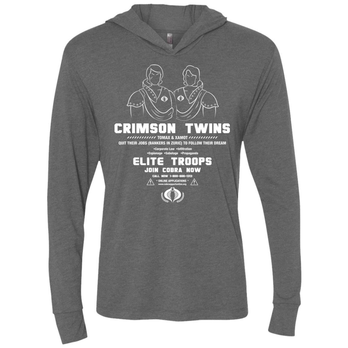 T-Shirts Premium Heather / X-Small Career Opportunities Triblend Long Sleeve Hoodie Tee