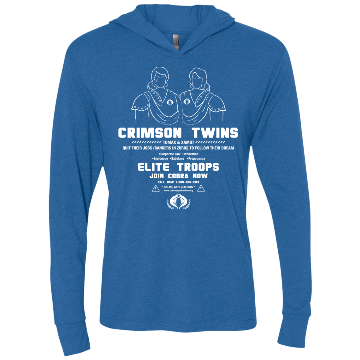 T-Shirts Vintage Royal / X-Small Career Opportunities Triblend Long Sleeve Hoodie Tee