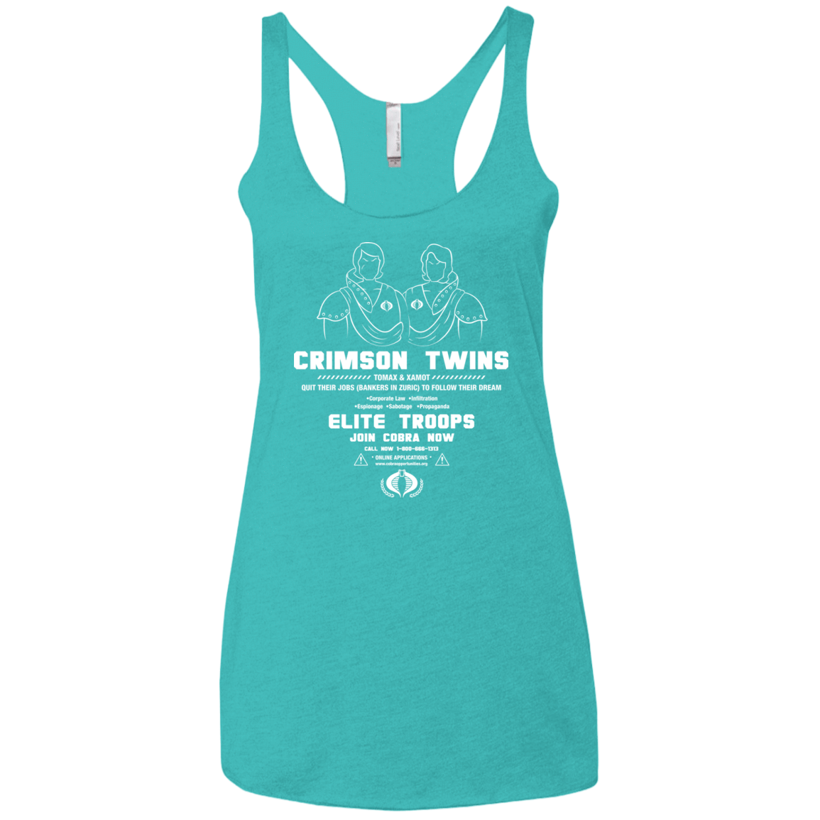T-Shirts Tahiti Blue / X-Small Career Opportunities Women's Triblend Racerback Tank