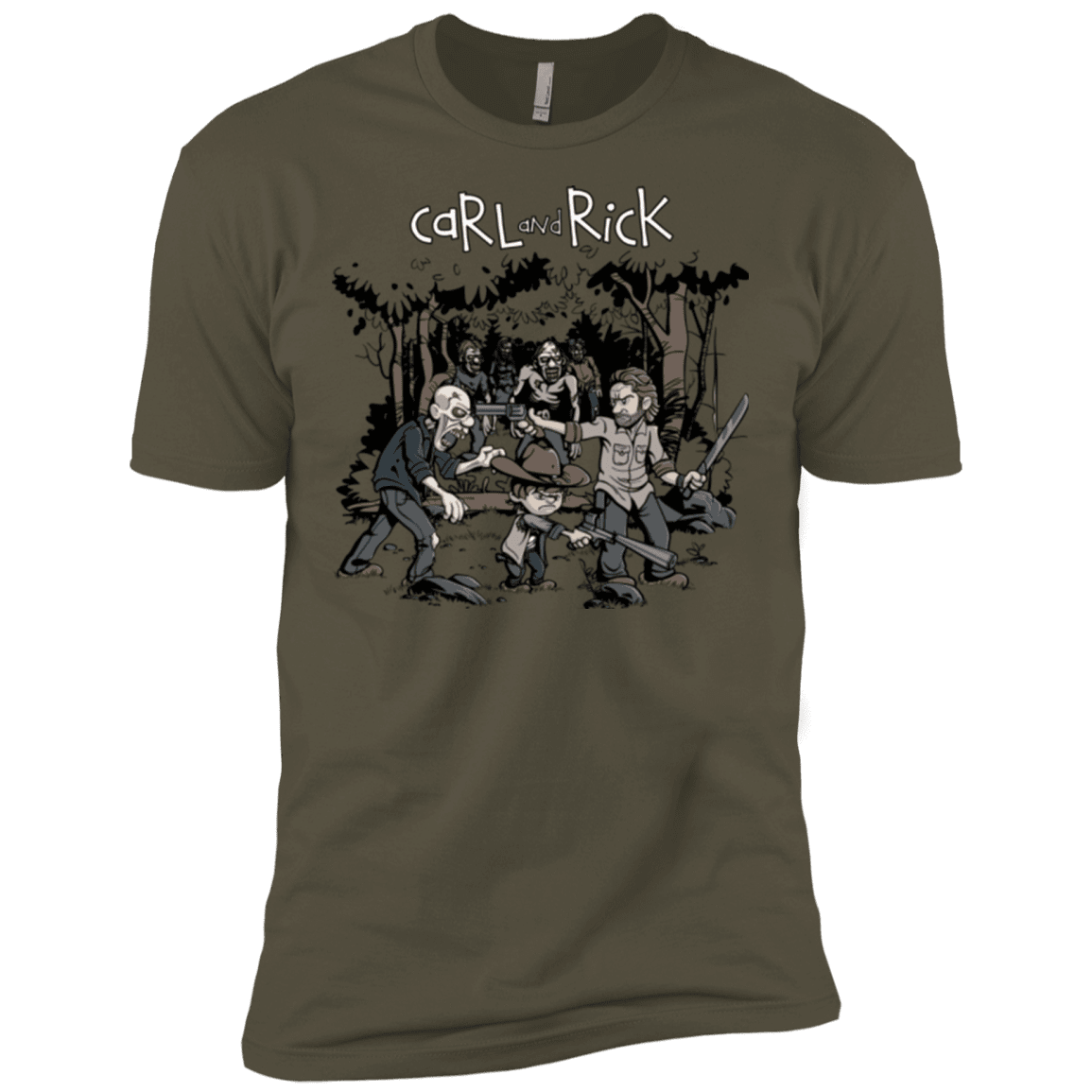 T-Shirts Military Green / X-Small Carl & Rick Men's Premium T-Shirt