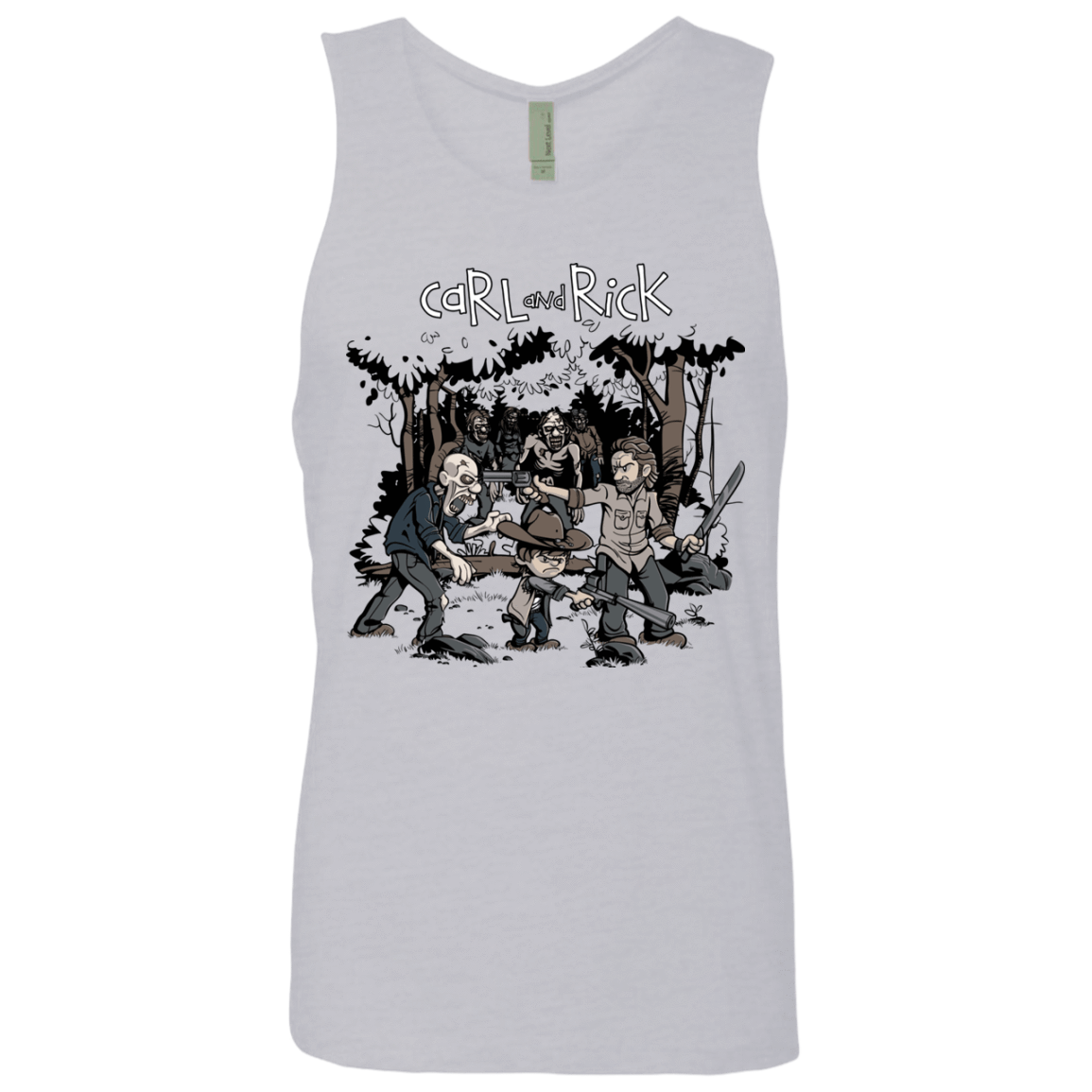 T-Shirts Heather Grey / Small Carl & Rick Men's Premium Tank Top