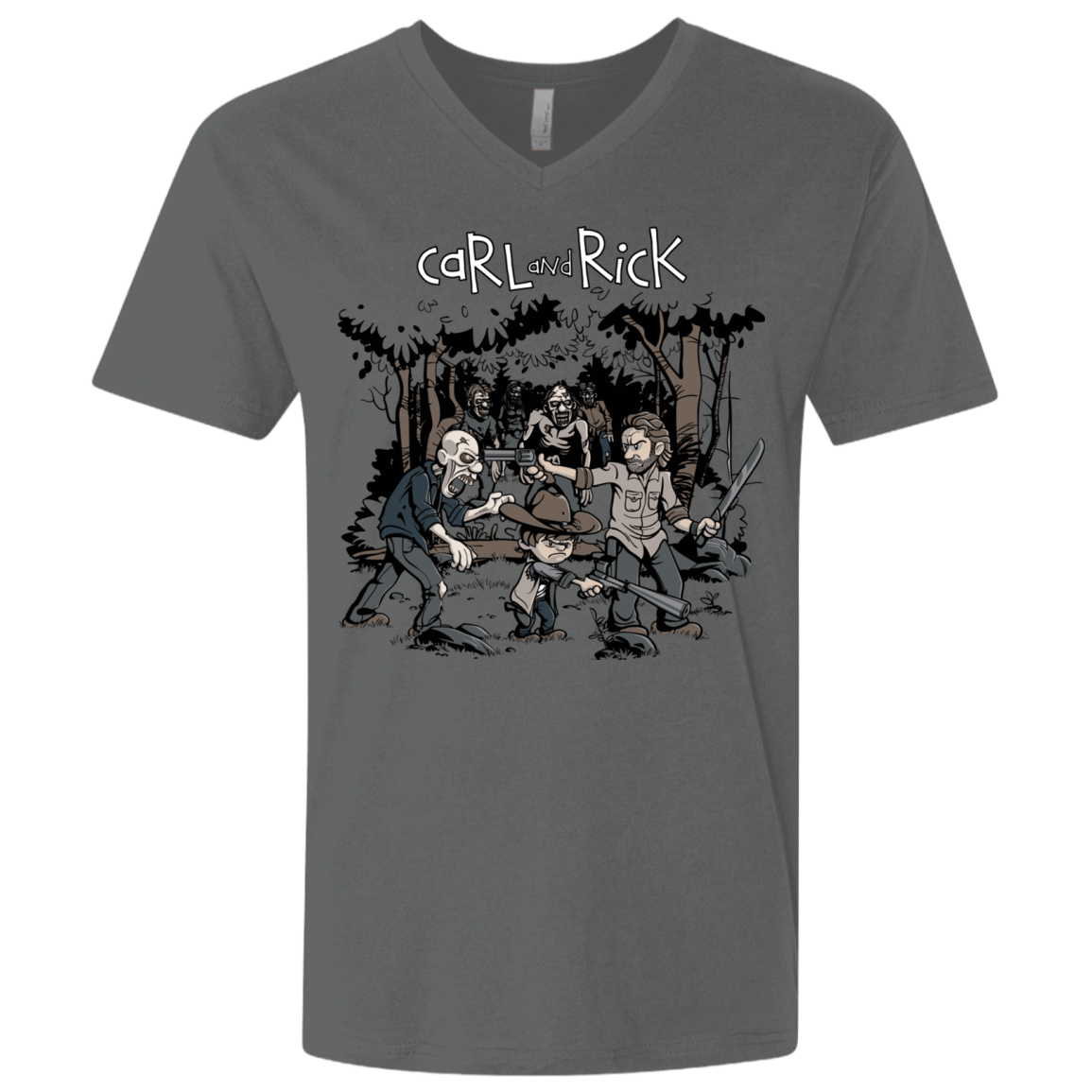 T-Shirts Heavy Metal / X-Small Carl & Rick Men's Premium V-Neck