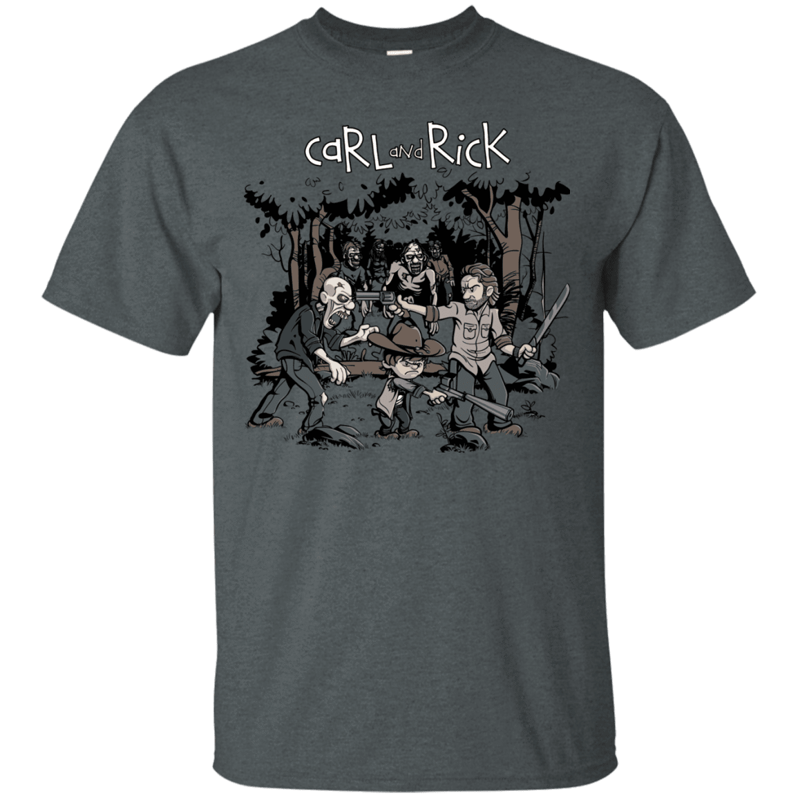 T-Shirts Dark Heather / Small Carl & Rick T-Shirt