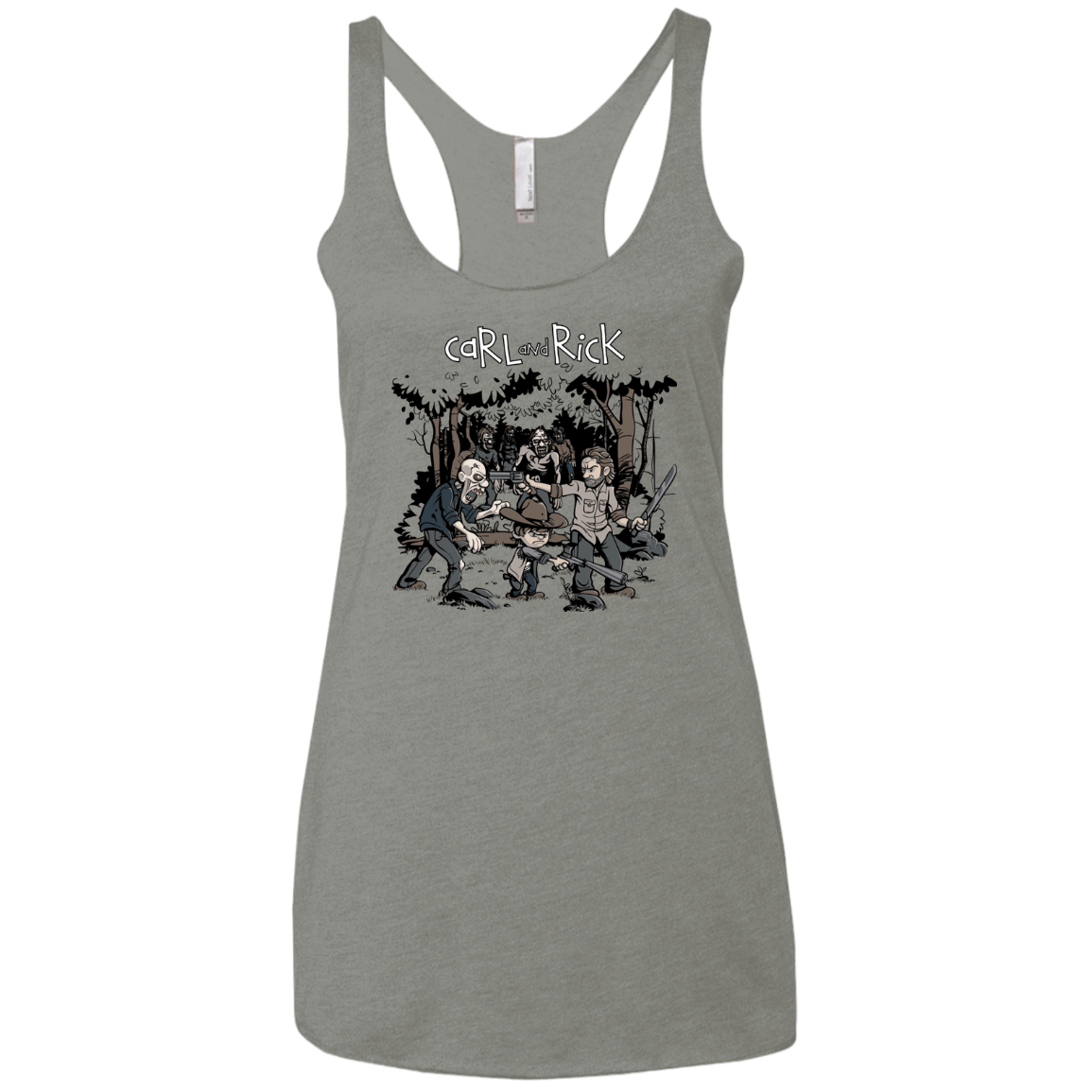T-Shirts Venetian Grey / X-Small Carl & Rick Women's Triblend Racerback Tank