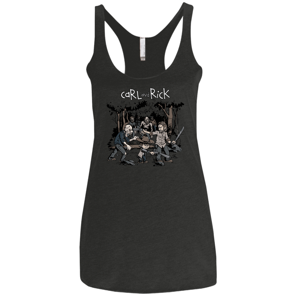 T-Shirts Vintage Black / X-Small Carl & Rick Women's Triblend Racerback Tank