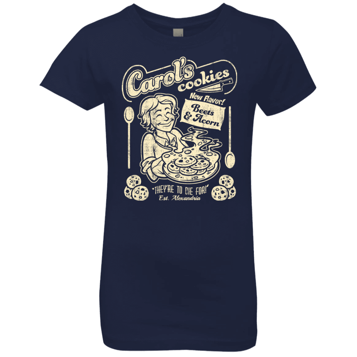 T-Shirts Midnight Navy / YXS Carols Cookies Girls Premium T-Shirt