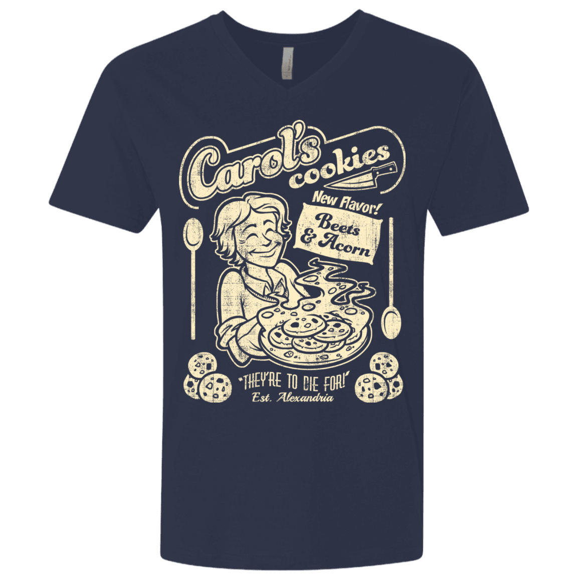 T-Shirts Midnight Navy / X-Small Carols Cookies Men's Premium V-Neck