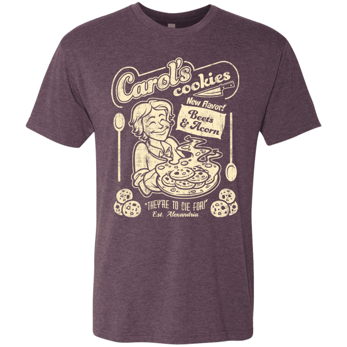 T-Shirts Vintage Purple / Small Carols Cookies Men's Triblend T-Shirt