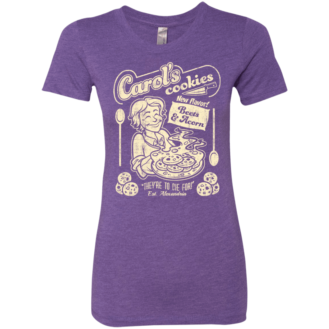 T-Shirts Purple Rush / Small Carols Cookies Women's Triblend T-Shirt