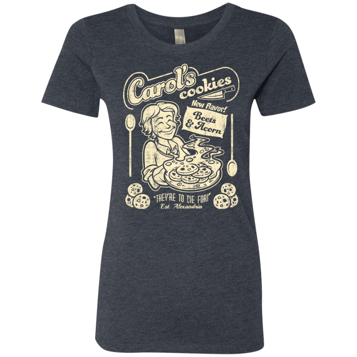 T-Shirts Vintage Navy / Small Carols Cookies Women's Triblend T-Shirt