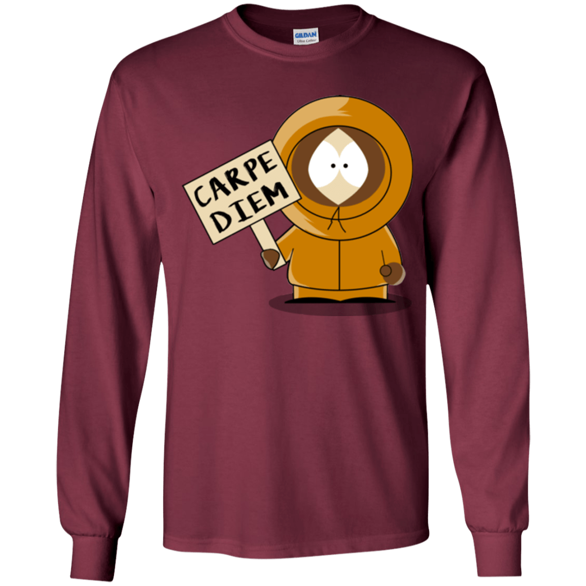 T-Shirts Maroon / YS Carpe Diem Youth Long Sleeve T-Shirt