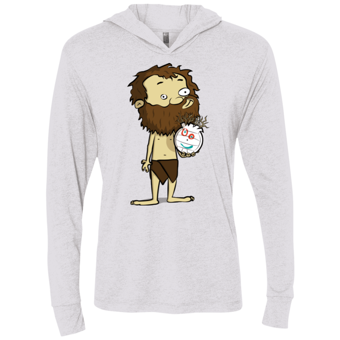 T-Shirts Heather White / X-Small Castaway Triblend Long Sleeve Hoodie Tee