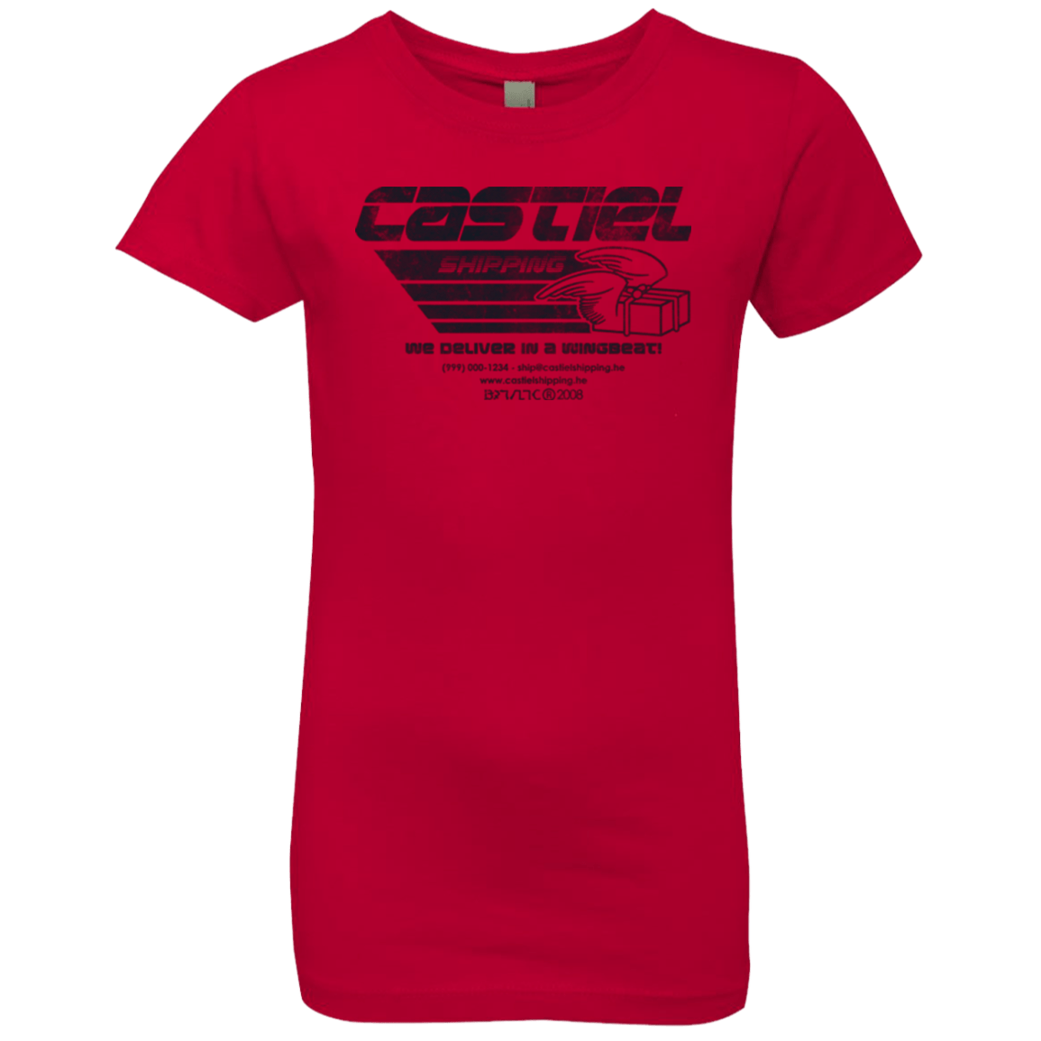 T-Shirts Red / YXS Castiel Shipping Girls Premium T-Shirt
