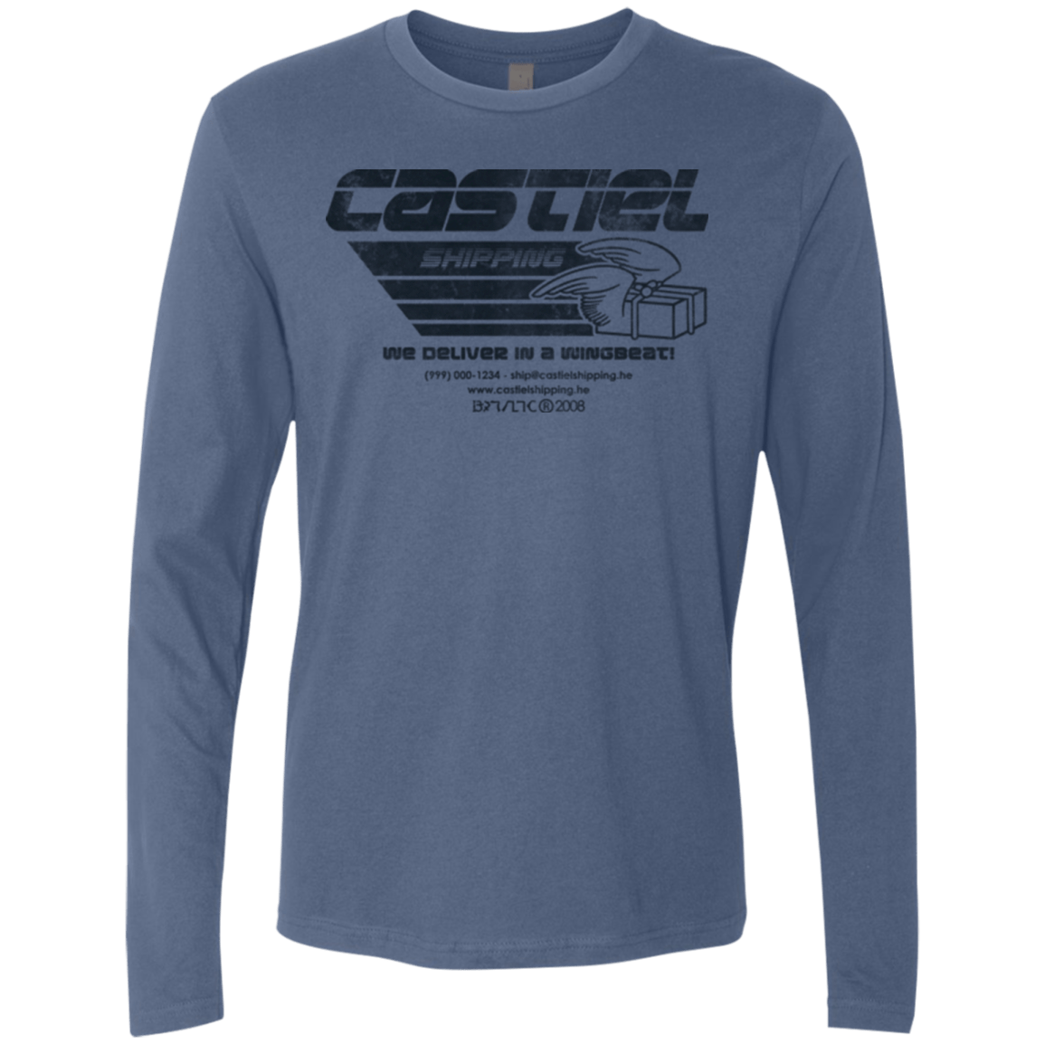 T-Shirts Indigo / Small Castiel Shipping Men's Premium Long Sleeve