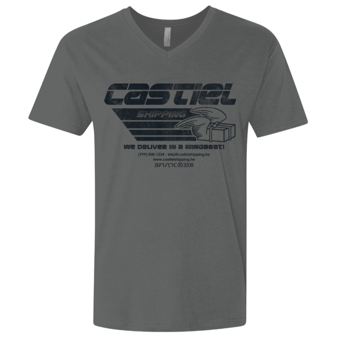 T-Shirts Heavy Metal / X-Small Castiel Shipping Men's Premium V-Neck