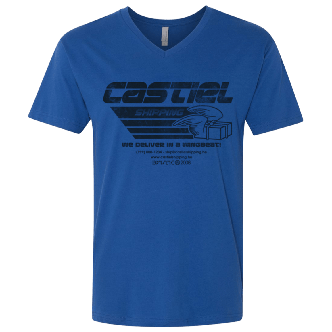 T-Shirts Royal / X-Small Castiel Shipping Men's Premium V-Neck