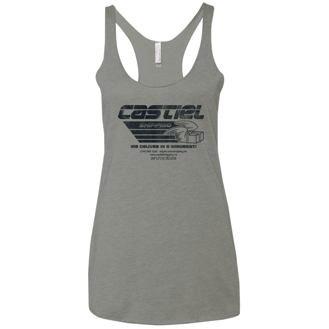 T-Shirts Venetian Grey / X-Small Castiel Shipping Women's Triblend Racerback Tank