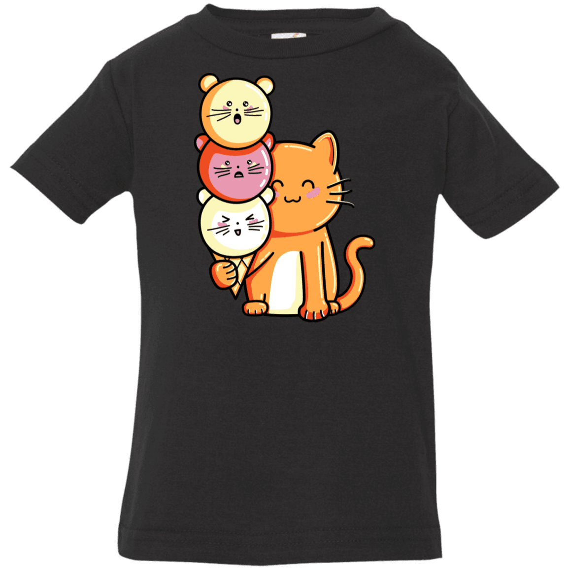 T-Shirts Black / 6 Months Cat and Micecream Infant Premium T-Shirt