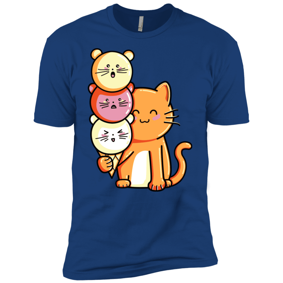 T-Shirts Royal / X-Small Cat and Micecream Men's Premium T-Shirt