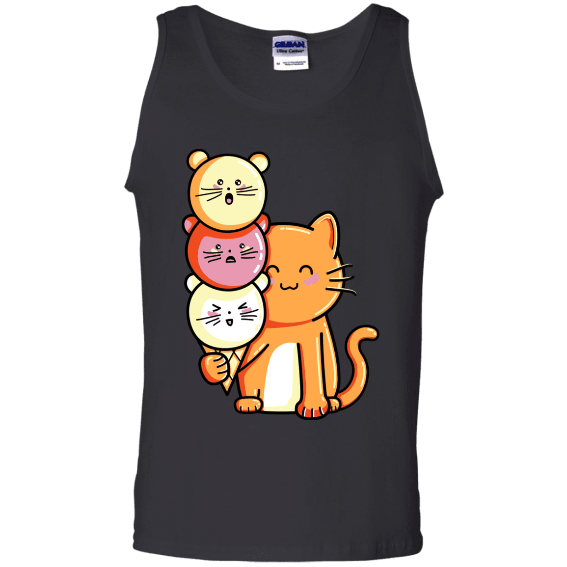 T-Shirts Black / S Cat and Micecream Men's Tank Top