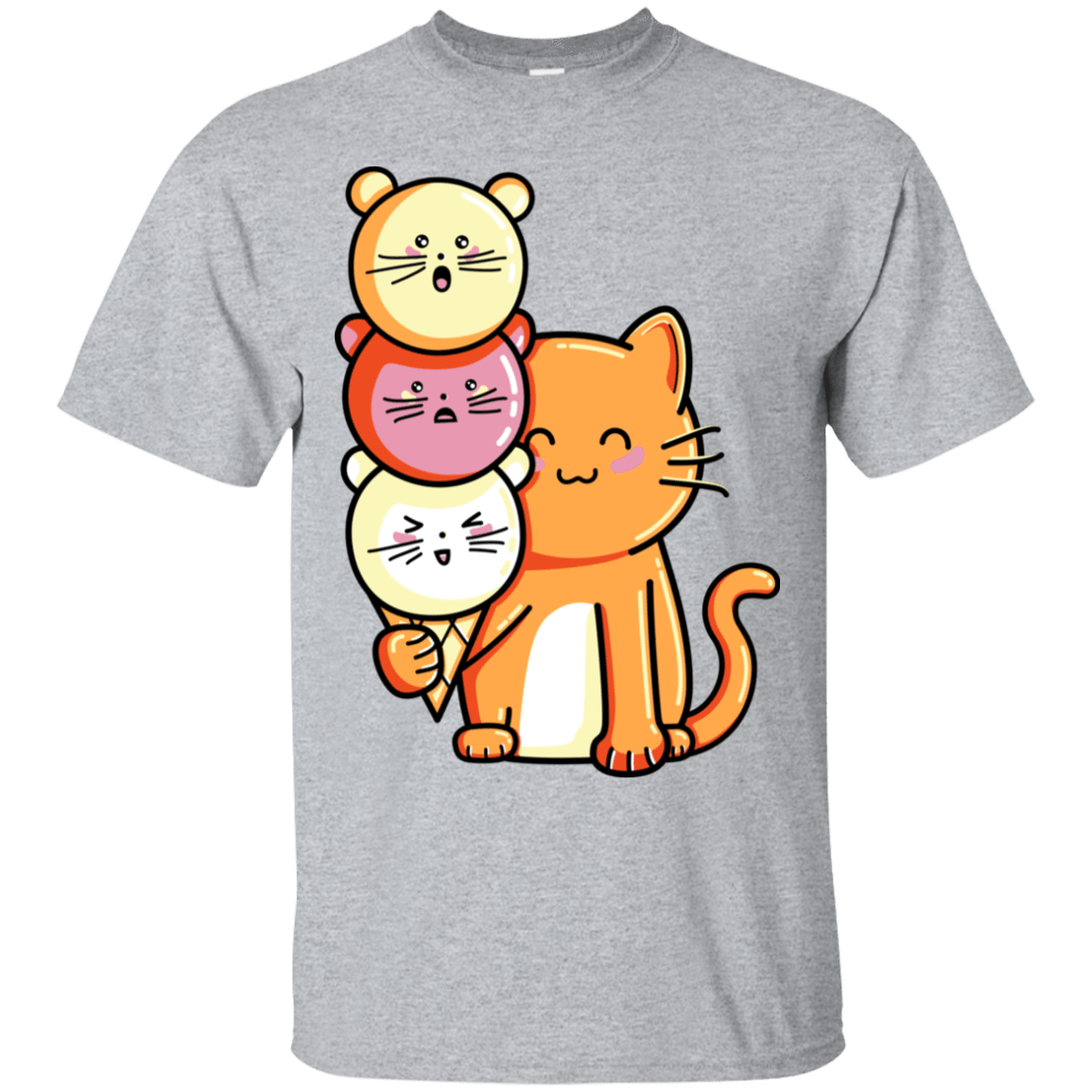 T-Shirts Sport Grey / S Cat and Micecream T-Shirt