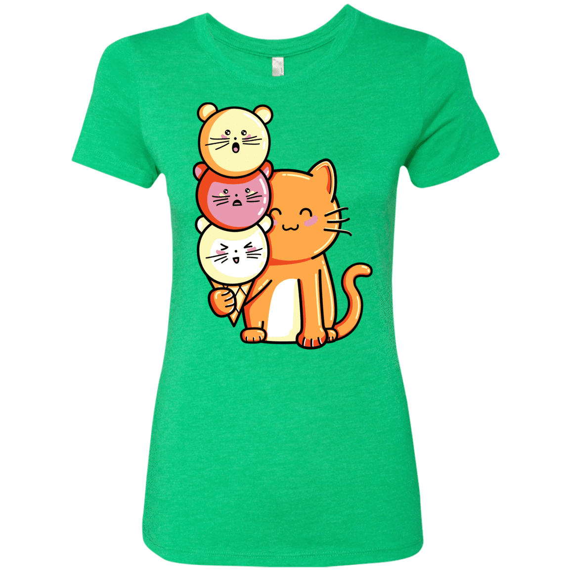 T-Shirts Envy / S Cat and Micecream Women's Triblend T-Shirt