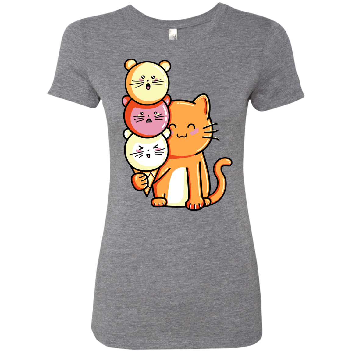 T-Shirts Premium Heather / S Cat and Micecream Women's Triblend T-Shirt