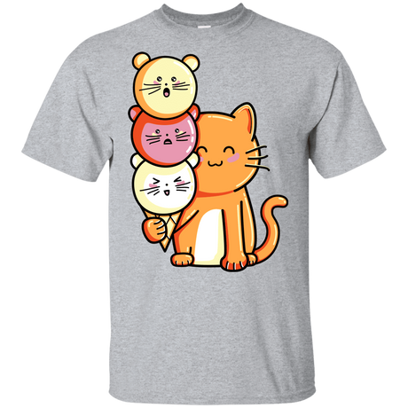 T-Shirts Sport Grey / YXS Cat and Micecream Youth T-Shirt