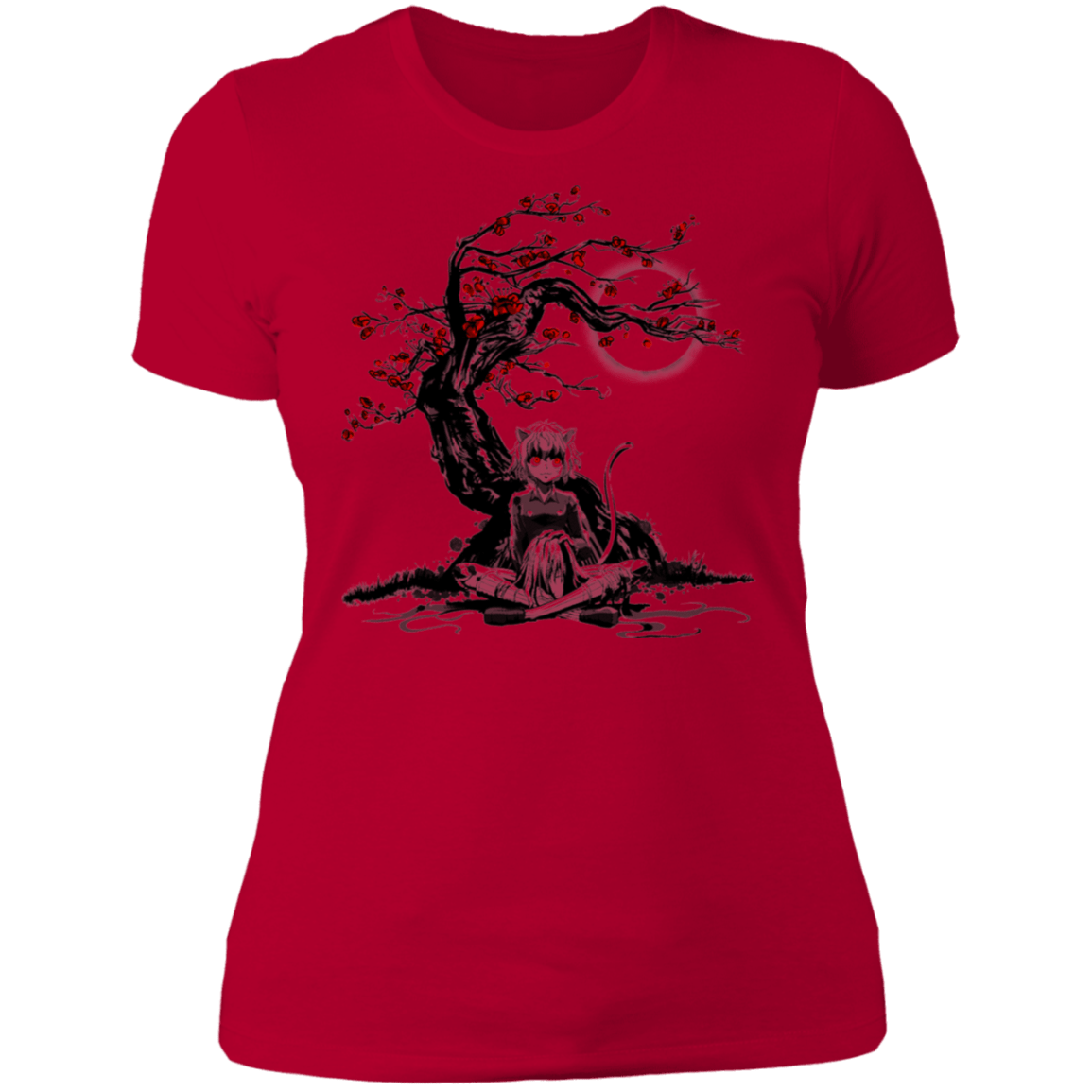 T-Shirts Red / S Cat Humanoid Women's Premium T-Shirt