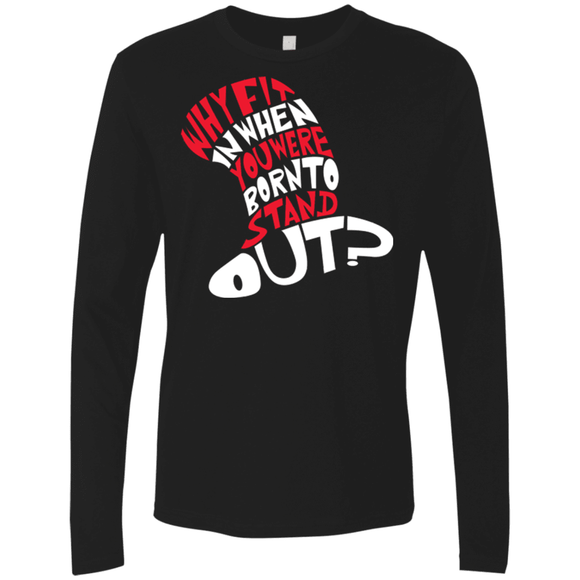 T-Shirts Black / Small Cat In The Hat Men's Premium Long Sleeve